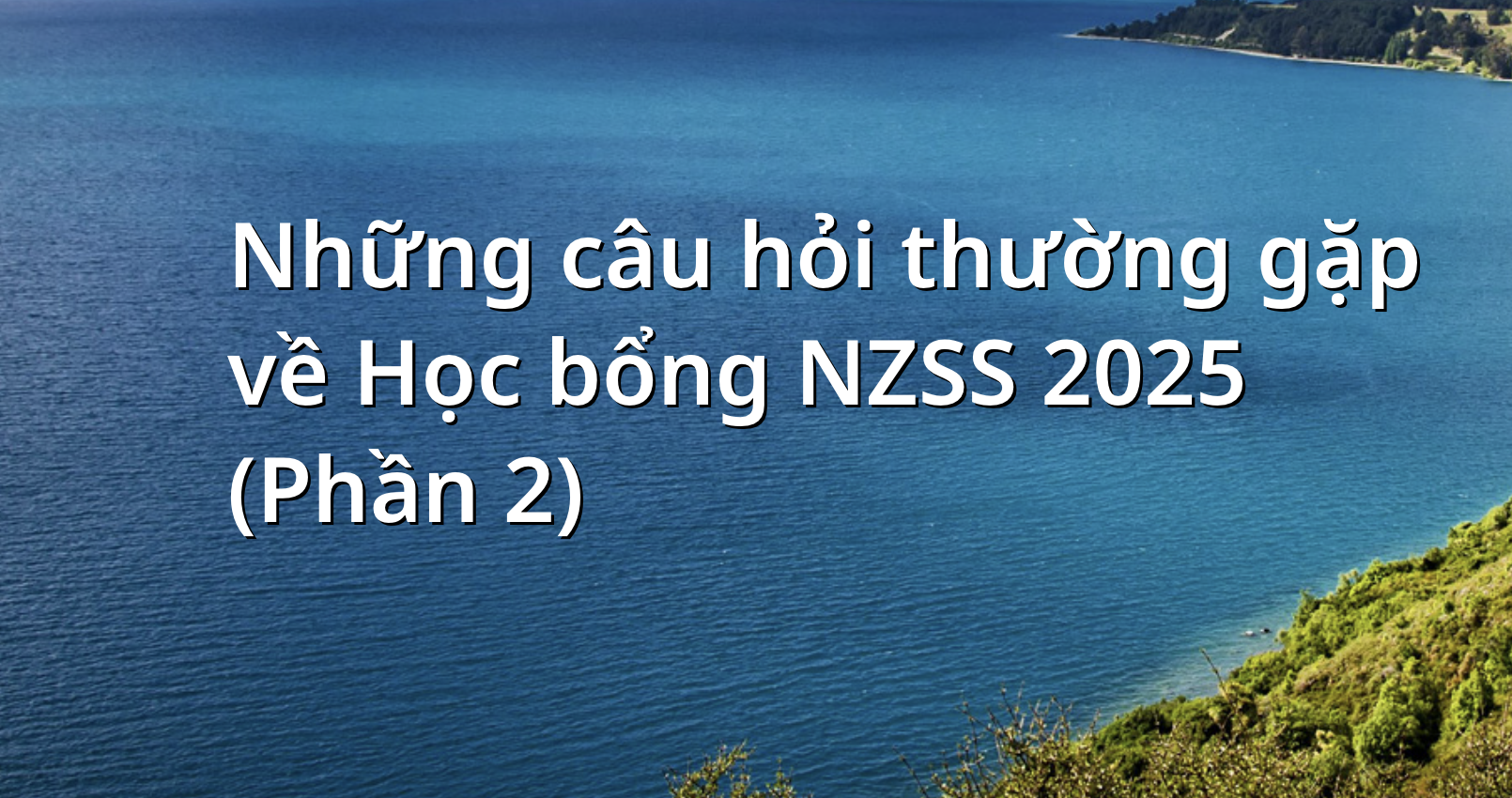 Những câu hỏi thường gặp về Học bổng NZSS 2025 (Phần 2)